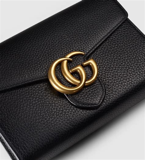 gucci gg marmont leather flap wallet on a chain|gucci marmont wallet price.